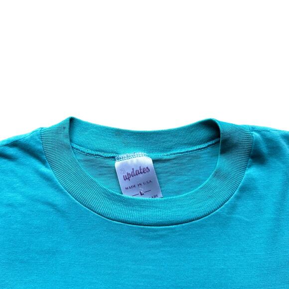 RARE Vintage 70's/80's Dad Graphic Blue SS Tee Size L GUC - Picture 7 of 12